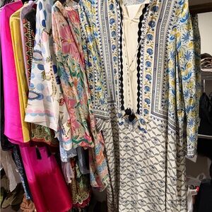 Floral Blue and Yellow Dress